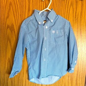 Boys button up western shirt, Wrangler size XXS
